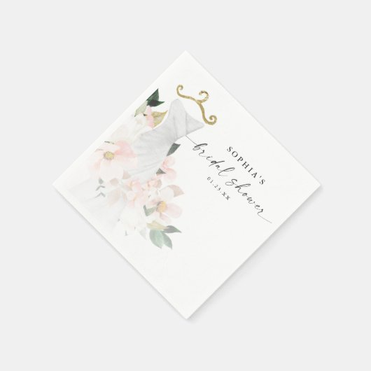 Elegantes Blush-Brautparty Serviette (Ecke)