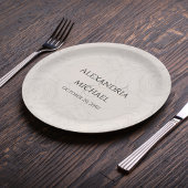 Elegantes Blush Calligraphy Script simpel Pappteller