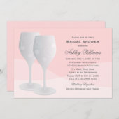 Elegantes Blush Cheers Brautparty Einladung (Vorne/Hinten)