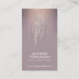 Elegantes Blush Confetti Rain Muster Mauve Visitenkarte