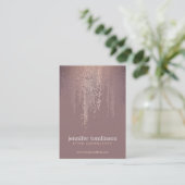 Elegantes Blush Confetti Regenmuster Visitenkarte (Stehend Vorderseite)