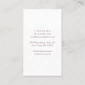 Elegantes Blush Confetti Regenmuster Visitenkarte (Rückseite)