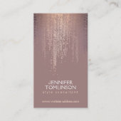 Elegantes Blush Confetti Regenmuster Visitenkarte (Vorderseite)