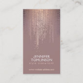 Elegantes Blush Confetti Regenmuster Visitenkarte (Vorderseite)