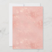 Elegantes Blush Damask Rokoko Brautparty Einladung (Rückseite)