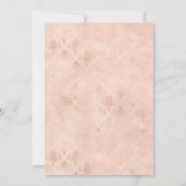 Elegantes Blush Damask Rokoko Brautparty Einladung (Rückseite)