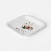 Elegantes Blush Fall Brautparty Pappteller (Gewinkelt)