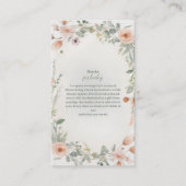 Elegantes Blush Floral Baby in Bloom Books for Bab Begleitkarte (Vorderseite)