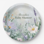 Elegantes Blush Floral Baby in Bloom Pappteller (Vorderseite)