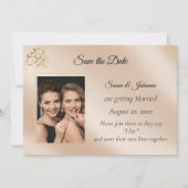 Elegantes Blush Gay Foto Save the Date (Vorderseite)