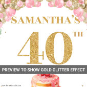 Elegantes Blush Gold Party Banner zum 70. Geburtst Wandteppich