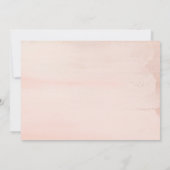 Elegantes Blush Hochzeitliches Probe Dinner Einladung (Rückseite)
