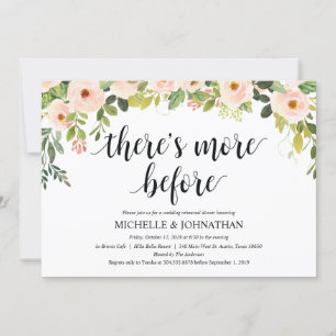 Elegantes Blush Hochzeitliches Probe Dinner Einladung