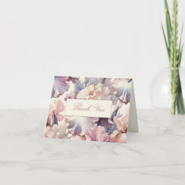 Elegantes Blush Klassisches formales Brautparty Dankeskarte