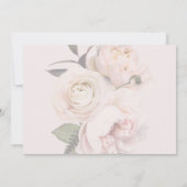 Elegantes Blush Modernes Brautparty mit Blumen Einladung (Rückseite)