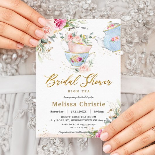 Elegantes Blush Party Brautparty Einladung