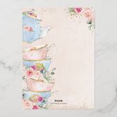 Elegantes Blush Party Brautparty Folieneinladung (Rückseite)