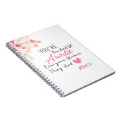 Elegantes Blush Personalisiertes Tantchen Geschenk Notizblock (Rechte Seite)