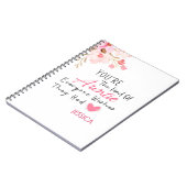 Elegantes Blush Personalisiertes Tantchen Geschenk Notizblock (Linke Seite)