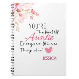 Elegantes Blush Personalisiertes Tantchen Geschenk Notizblock