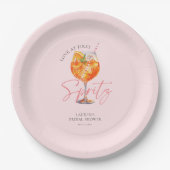 Elegantes Blush Pink Aperol Spritz Brautparty Pappteller (Vorderseite)