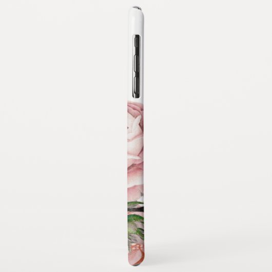Elegantes Blush Pink Aquarellschrift Blumenschrift Case-Mate iPhone Hülle (Hinten/Links)