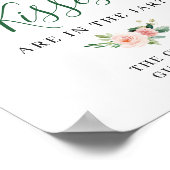 Elegantes Blush Pink Blume Blumenschildkröte Poster (Ecke)