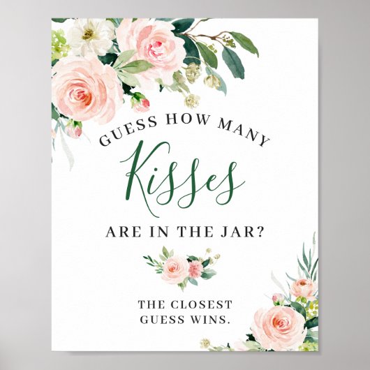 Elegantes Blush Pink Blume Blumenschildkröte Poster (Vorne)