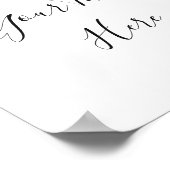 Elegantes Blush Pink Blume Custom Wedding Poster (Ecke)