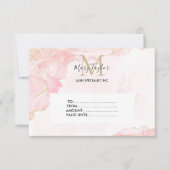 Elegantes Blush Pink Gold Glitzer Geschenkgutschei (Vorderseite)