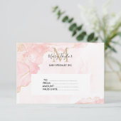 Elegantes Blush Pink Gold Glitzer Geschenkgutschei (Stehend Vorderseite)