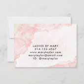 Elegantes Blush Pink Gold Glitzer Geschenkgutschei (Rückseite)