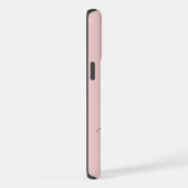 Elegantes Blush Pink Gray Script Monogram iPhone Hülle (Rechte Seite)