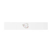 Elegantes Blush Pink Monogram Wappen Wedding Einladungsbanderole (Flach)
