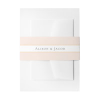 Elegantes Blush Pink Wedding Einladung Bauchband