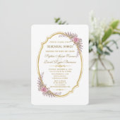 Elegantes Blush Probe Dinner Einladung (Stehend Vorderseite)