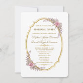 Elegantes Blush Probe Dinner Einladung (Vorderseite)