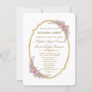 Elegantes Blush Probe Dinner Einladung