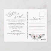 Elegantes Blush-Rose Brautparty per Mail Postkarte (Rückseite)