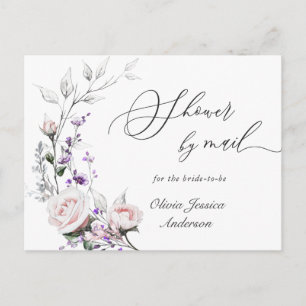 Elegantes Blush-Rose Brautparty per Mail Postkarte