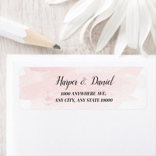 Elegantes Blush-Rückgabeadresse (Insitu)