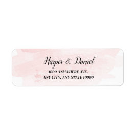 Elegantes Blush-Rückgabeadresse