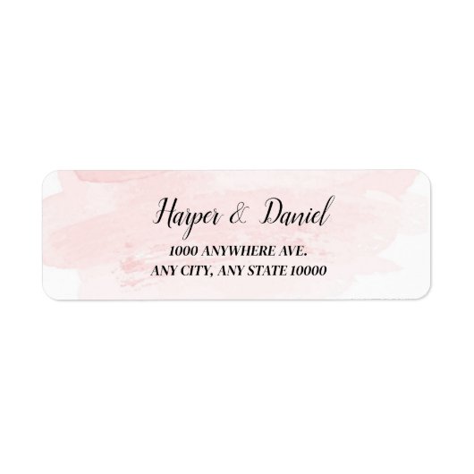 Elegantes Blush-Rückgabeadresse (Vorne)