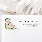 Elegantes Blush-Rücksendeadresse (Insitu)