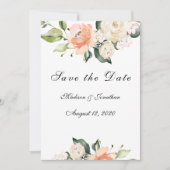 Elegantes Blush-Script Save The Date (Vorderseite)