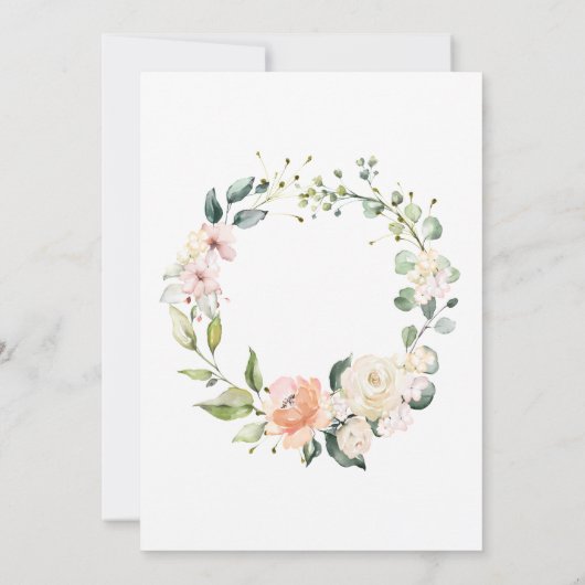 Elegantes Blush-Script Save The Date (Rückseite)