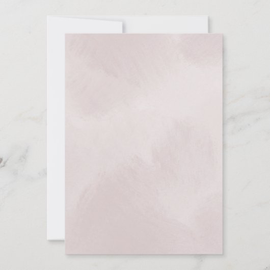 Elegantes Blush Texture Minimal einfaches Baby Fot Dankeskarte (Rückseite)