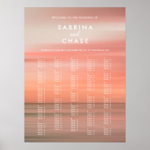 Elegantes Blush Wasserfarbe Alphabetisches Hochzei Poster