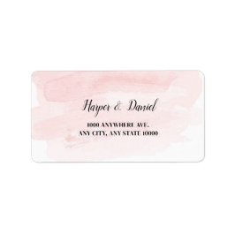 Elegantes Blush-Wasserfarben-Adressetikett Adressaufkleber