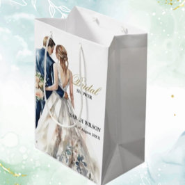 Elegantes Blush Wedding Brautparty Mittlere Geschenktüte